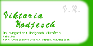 viktoria modjesch business card